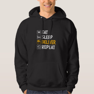 Veste À Capuche Eat Sleep Livrer Répéter Postal Worker Mailman Pos