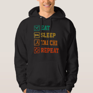Veste À Capuche Eat Sleep Repeat Taekwondo Tai Chi Martial Fi