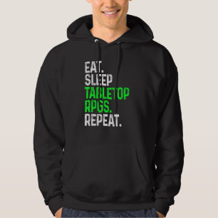 Veste À Capuche Eat Sleep Tabletop Rpgs Répéter Tabletop Jeu