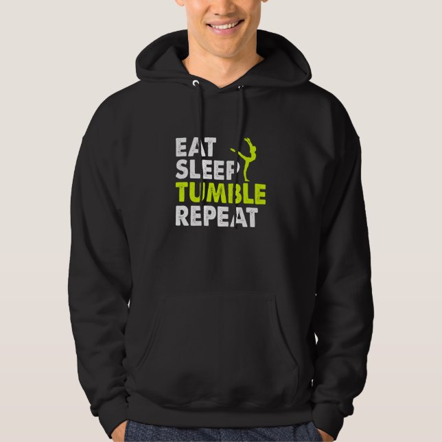 Veste À Capuche Eat Sleep Tumble Repeat Gymnastics Player Life Rou (Devant)