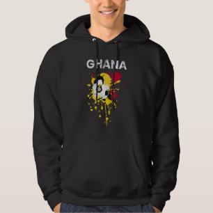 Veste À Capuche Eau Couleur Ghana Drapeau Pour Le Football Joueur