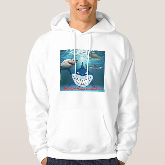 Veste À Capuche Eaux infectées par le requin (Devant)
