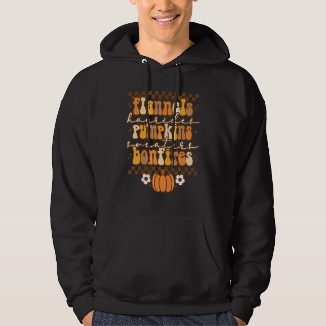 Veste À Capuche Écharpes Promenades en charrette Citrouilles Pulls (Devant)