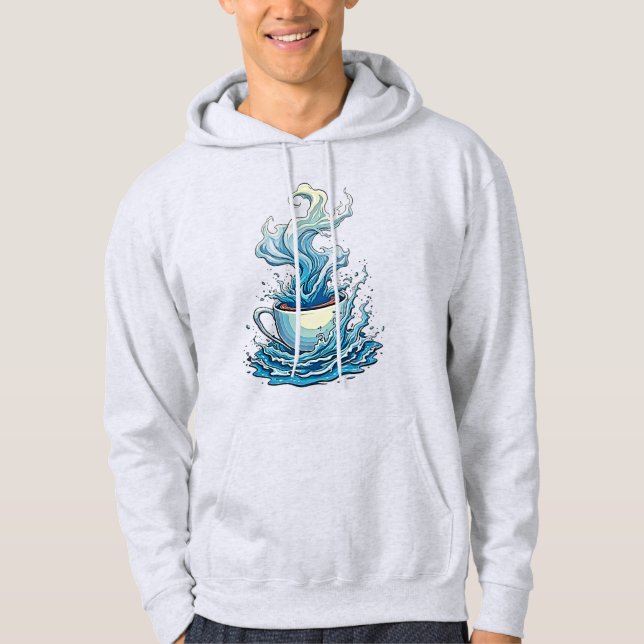 Veste À Capuche Éclaboussure de café : Art Dynamique (Devant)