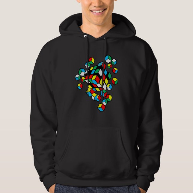 Veste À Capuche Éclairage Compétitif Cube Vitesse Cube Cubing Vin (Devant)