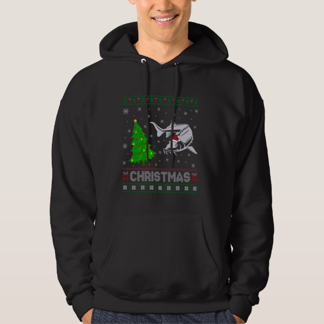 Veste À Capuche Éclairage des arbres de Noël de l'esturgeon (Devant)