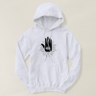 Veste À Capuche Éclaircissement d'âme de troisième oeil de main de