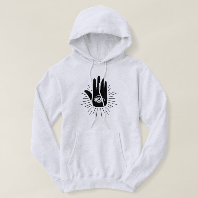 Veste À Capuche Éclaircissement d'âme de troisième oeil de main de (Design devant)