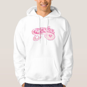 Veste À Capuche Éclat rose d'étoile de logo de Supergirl