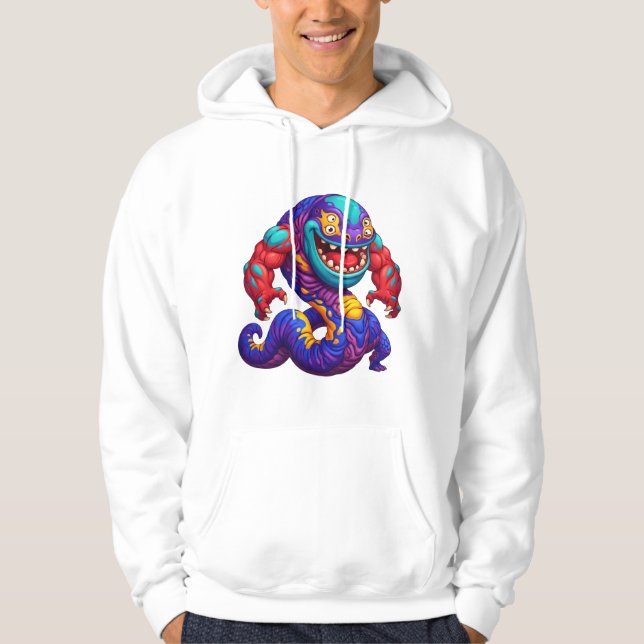 Veste À Capuche Éclatement de monstre vibrant (Devant)