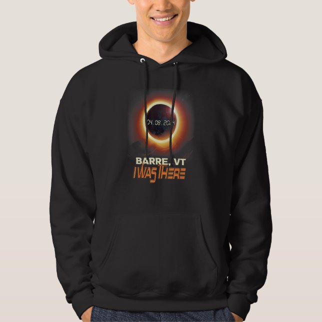 Veste À Capuche Éclipse solaire totale Barre Vermont VT (Devant)