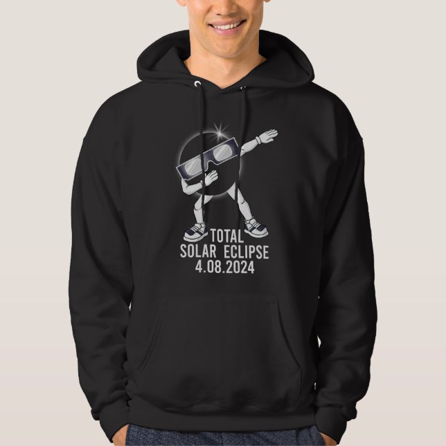 Veste À Capuche Éclipse solaire totale Dabbing 04 08 2024  Garçons (Devant)