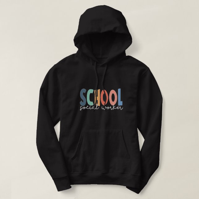 Veste À Capuche École de travail enseignant Travailleur social Pre (Design devant)