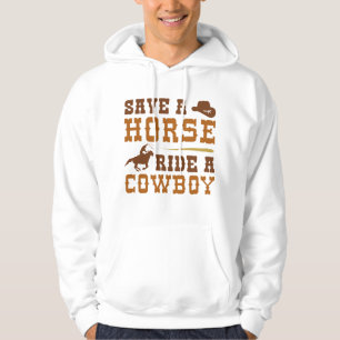 Veste À Capuche Économisez Une Promenade À Cheval Sur Un Cowboy