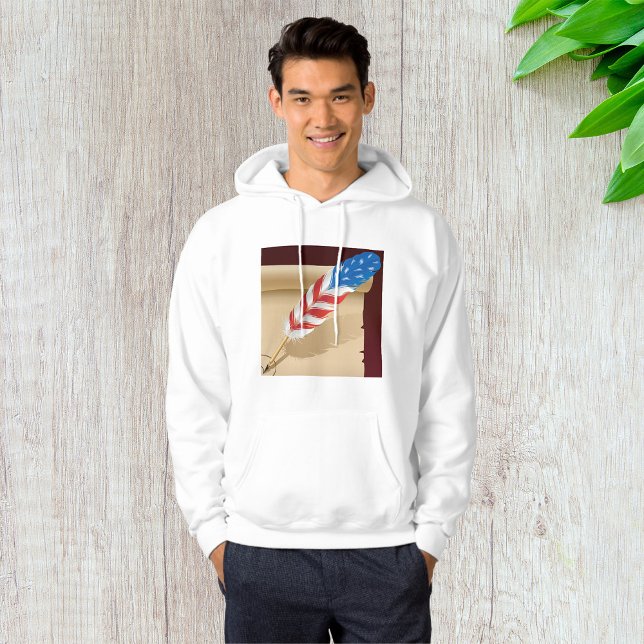 Veste À Capuche Écriture patriotique plume sur papier antique (Créateur téléchargé)
