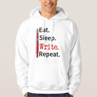 Veste À Capuche Ecrivain de répétition d'écriture du sommeil de l'