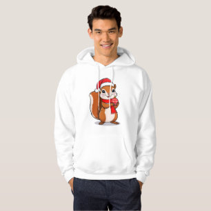 Veste À Capuche Écureuil de Noël Mignon