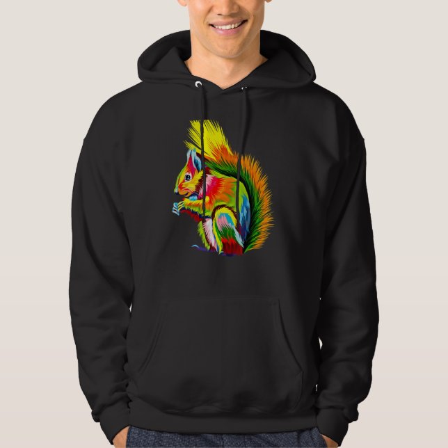 Veste À Capuche Écureuil mignon avec son impeccable (Devant)