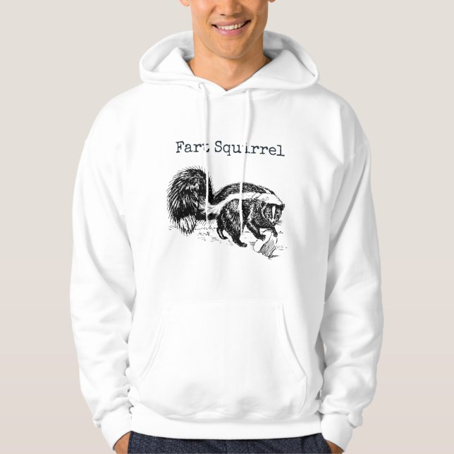 Veste À Capuche Écureuil Pet Fart Drôle Nom d'Animal Faux Stupide (Devant)