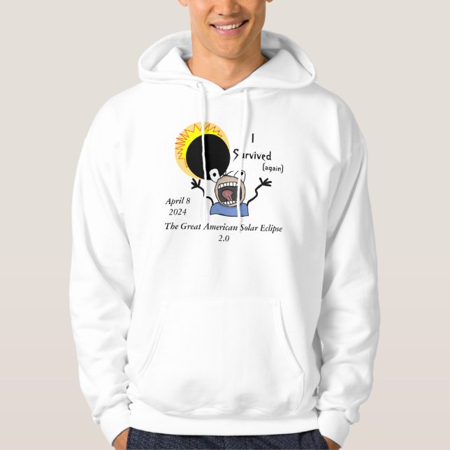 Veste À Capuche Édition de survie de l'éclipse solaire 2024 (Devant)