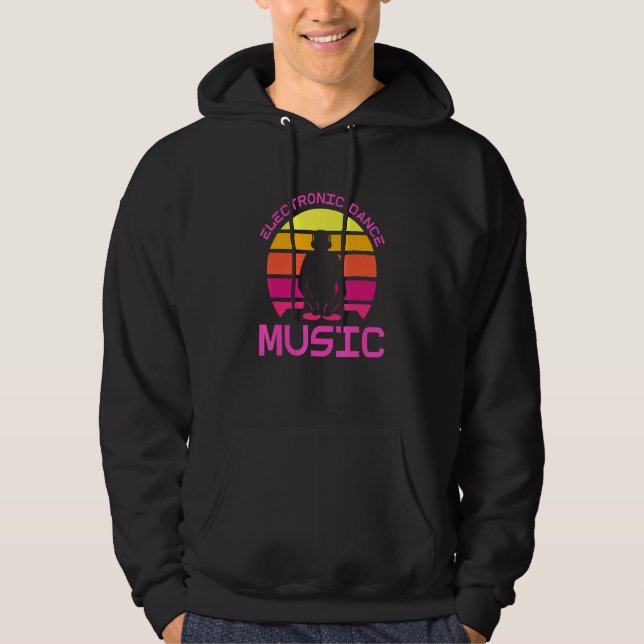 Veste À Capuche Edm Rave Dj Electronic Dance Music (Devant)