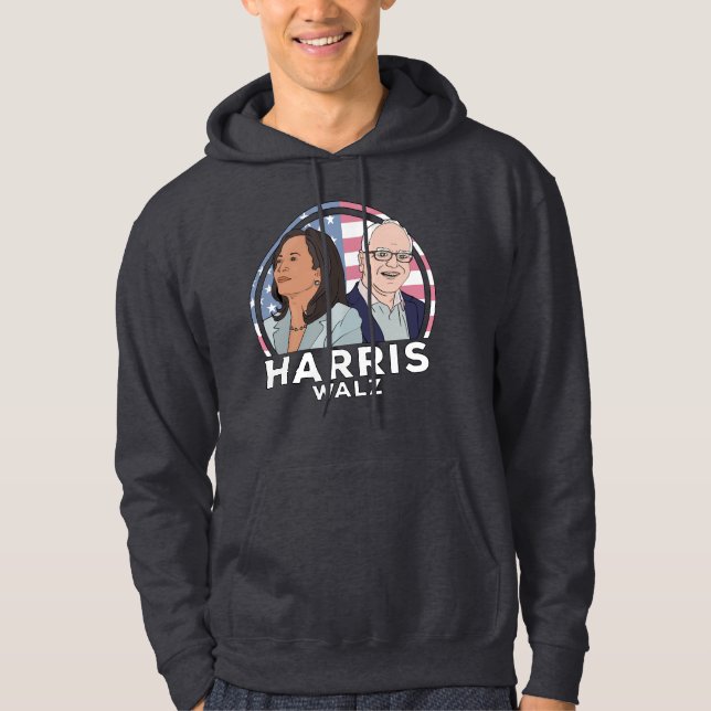 Veste À Capuche Élection de Harris Walz (Devant)