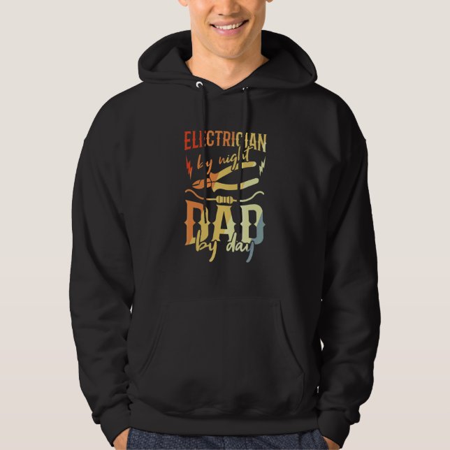 Veste À Capuche Électricien masculin père technicien en électroniq (Devant)