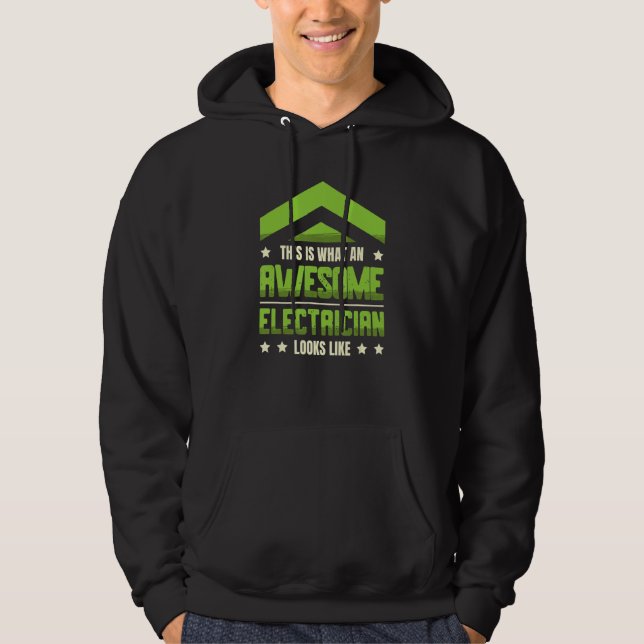 Veste À Capuche Électricien Taux horaire Lin électrique (Devant)