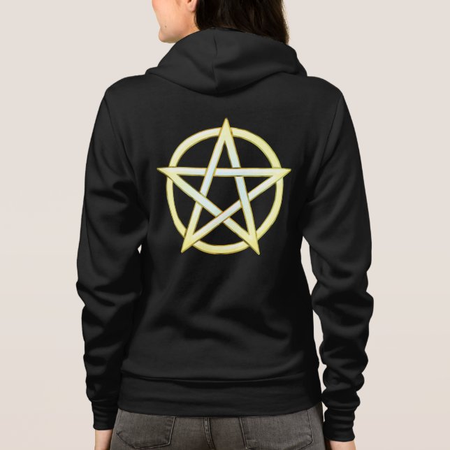 Veste À Capuche Élégance céleste : Pentagram perle (Dos)