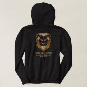Veste À Capuche Élégant Black Gold Lion Services de sécurité