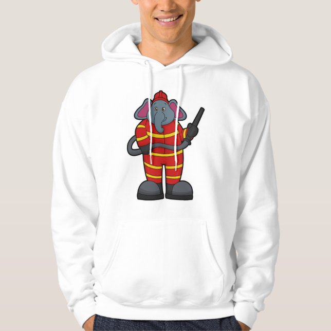 Veste À Capuche Elephant comme pompier avec tuyau (Devant)