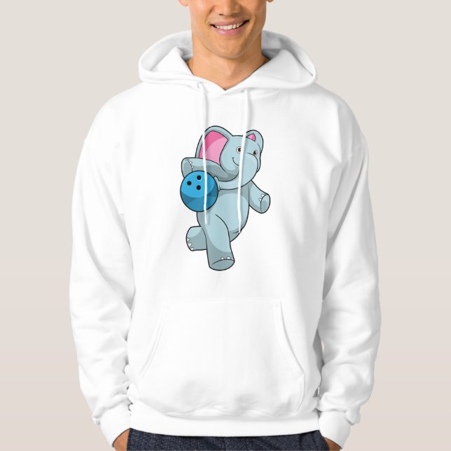 Veste À Capuche Éléphant de bowling (Devant)