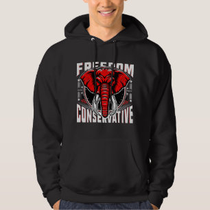 Veste À Capuche Eléphant rouge   Faith Family Freedom Conservatric