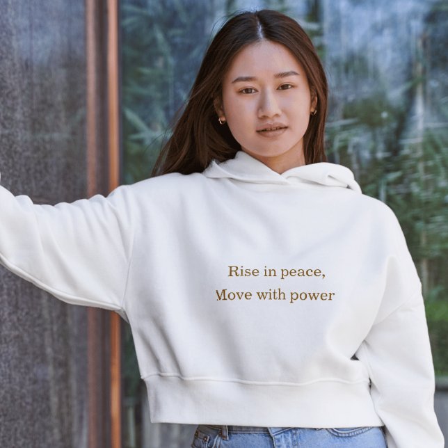 Veste À Capuche Élever Dans Paix Bouger Avec Puissance Typographie (Créateur téléchargé)