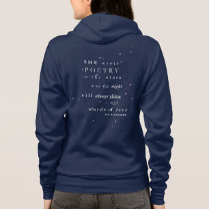 Veste À Capuche Elle écrivait de la poésie dans les étoiles – par 