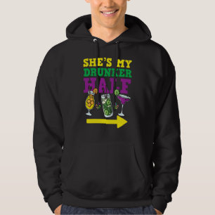 Veste À Capuche Elle Est Mon Couple Moitié Mardi Gras