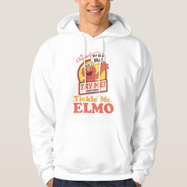 Veste À Capuche Elmo qui fait signe Graphisme Rétro Tickle Me (Devant)