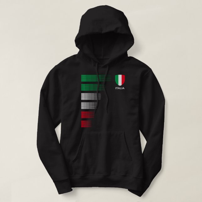 Veste À Capuche Emblème de drapeau Italia Italie - Ancêtre de fier (Design devant)