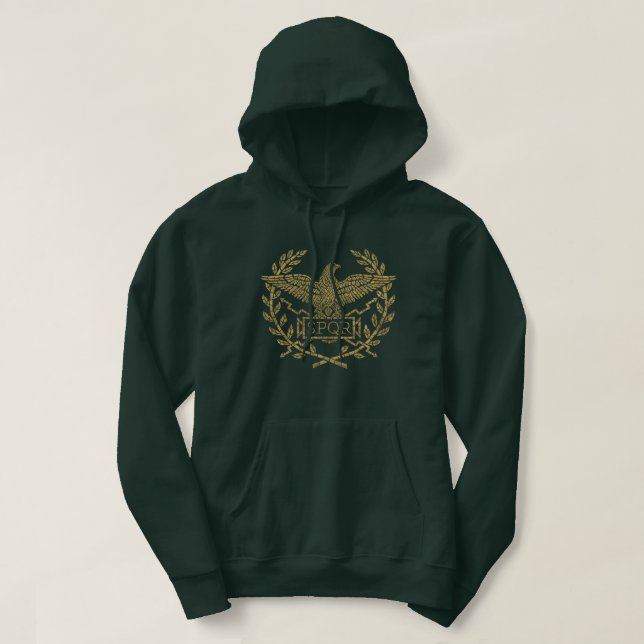 Veste À Capuche Emblème de mosaïque d'aigle de l'Empire romain (Design devant)