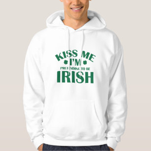 Veste À Capuche Embrasse-moi, je fais semblant d'être irlandais
