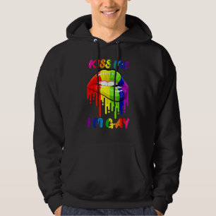 Veste À Capuche Embrasse-moi Je suis Gay Lgbt Pride Rainbow Lips