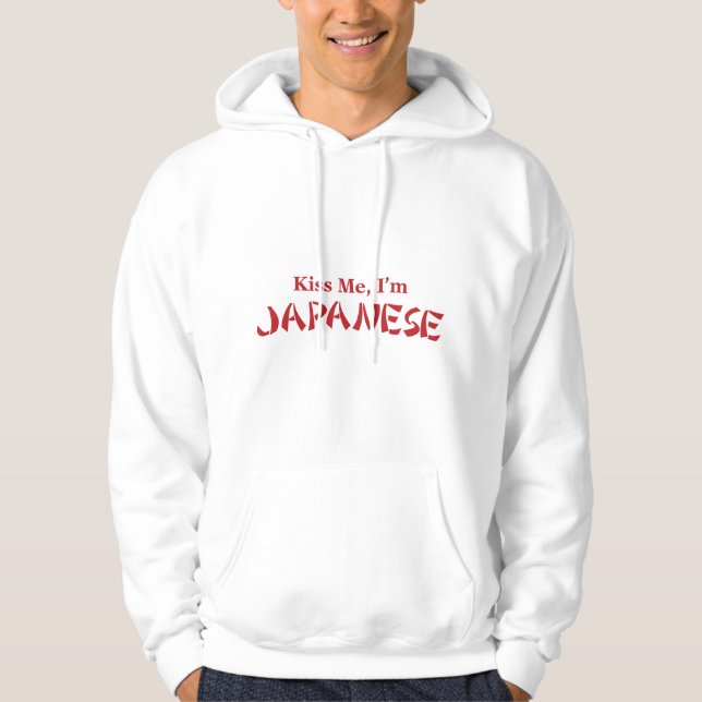 Veste À Capuche Embrasse-moi Je suis Japonais (Devant)