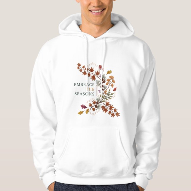 Veste À Capuche Embrasser les saisons Dynamique Branche botanique  (Devant)