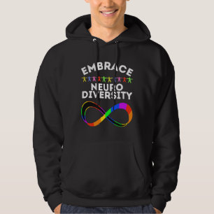 Veste À Capuche Embrassez La Neurodiversité Cerveau Embrassez L'Au