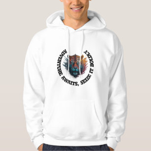 Veste À Capuche Embrassez l'inconnu : Adventure Await T-Shirt Text