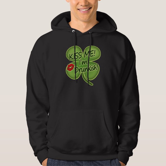 Veste À Capuche Embrassez-moi que je suis Drunkish (Devant)