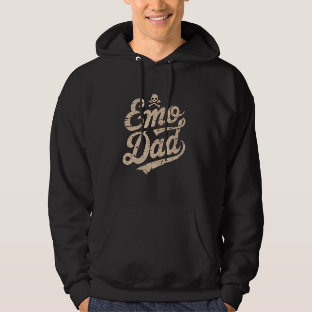 Veste À Capuche Emo Papa Goth Punk scène de musique (Devant)