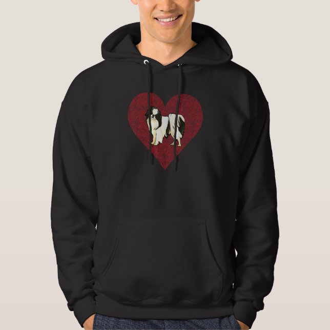 Veste À Capuche Empreinte digitale d'amour de chien de la Saint-Va (Devant)