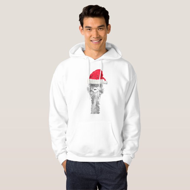 Veste À Capuche Emu Bird Funny Humour Ostrich Emo Animal Xmas Père (Devant entier)
