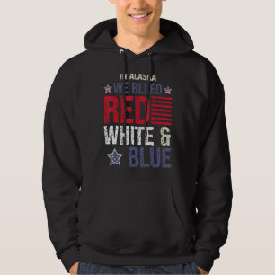 Veste À Capuche En Alaska, nous avons saigné rouge blanc et bleu l